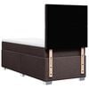 vidaXL Cama box spring con colch&oacute;n tela marr&oacute;n oscuro 90x190 cm