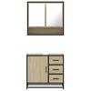 vidaXL Set de muebles de baño 2 pzas madera contrachapada roble Sonoma