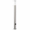 vidaXL Baliza de luz con toma de corriente, 110 cm, acero inoxidable, IP44
