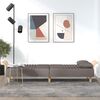 vidaXL Sof&aacute; cama con reposabrazos tela gris taupe