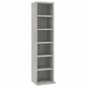 vidaXL Estanter&iacute;a de CDs madera contrachapada gris hormig&oacute;n 21x20x88cm