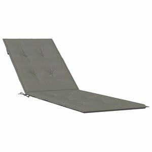 vidaXL Coj&iacute;n para tumbona tela gris oscuro melange (75+105) x 50 x 4 cm