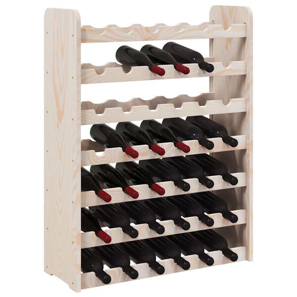 vidaXL Botellero madera maciza de pino 67,5x25x87 cm