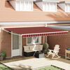 vidaXL Toldo Naranja y Marr&oacute;n 450 x 300 x 165 cm Poli&eacute;ster y metal