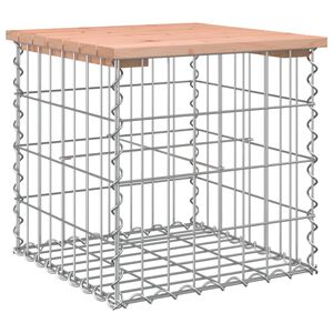 vidaXL Banco jard&iacute;n dise&ntilde;o gaviones madera abeto Douglas 43x44x42 cm