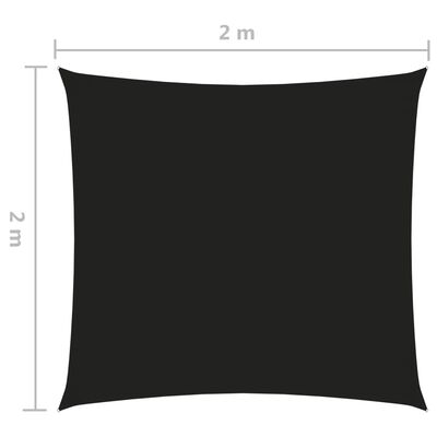 vidaXL Toldo de vela cuadrado tela Oxford negro 2x2 m