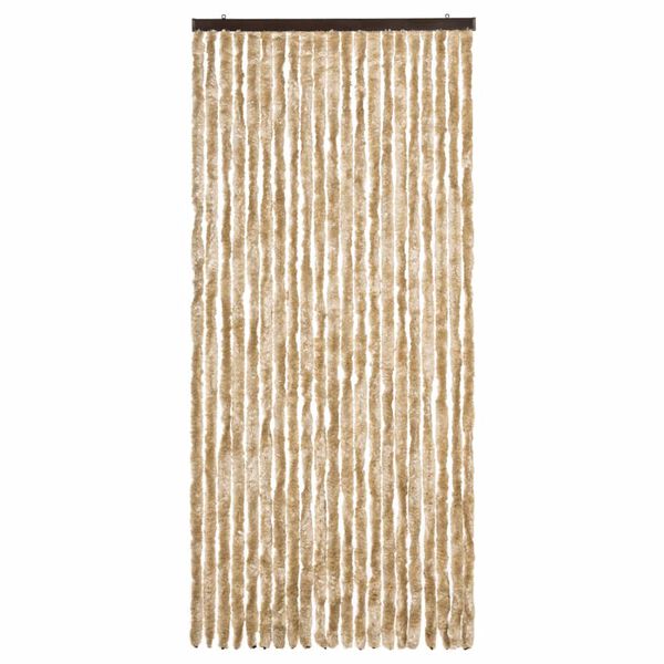 vidaXL Cortina mosquitera de chenilla beige 90x220 cm