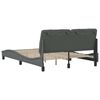 vidaXL Estructura de cama sin colch&oacute;n tela gris oscuro 140x190 cm