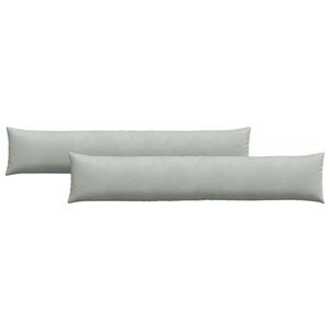 vidaXL Cojines de sof&aacute; 2 pcs Gris Claro 200 x 40 cm Tela de pana