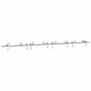 vidaXL Kit de herrajes para puerta corredera 366 cm acero plateado