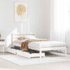 vidaXL Estructura de cama sin colch&oacute;n madera de pino blanca 90x200 cm