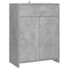 vidaXL Armario de ba&ntilde;o madera contrachapada gris hormig&oacute;n 60x33x80 cm