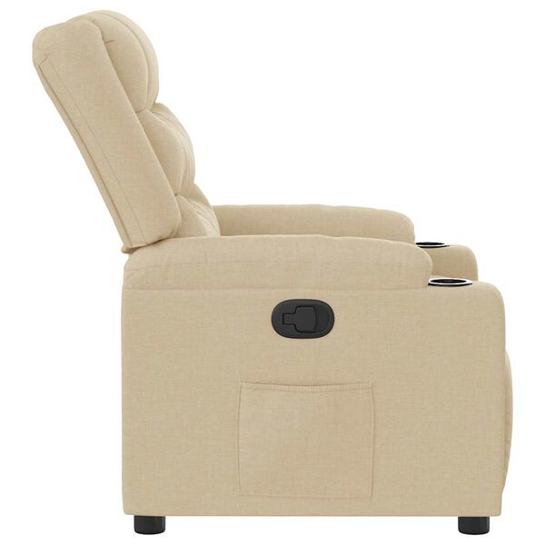 vidaXL Sill&oacute;n reclinable de tela crema