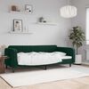 vidaXL Sof&aacute; cama sin colch&oacute;n terciopelo verde oscuro 90x200cm