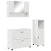 vidaXL Juego de muebles de ba&ntilde;o con caj&oacute;n con estante 3 pcs brillante