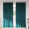 vidaXL Cortinas opacas 2 pcs Verde oscuro 140 x 260 cm Terciopelo