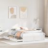 vidaXL Estructura de cama sin colch&oacute;n madera de pino blanca 150x200 cm