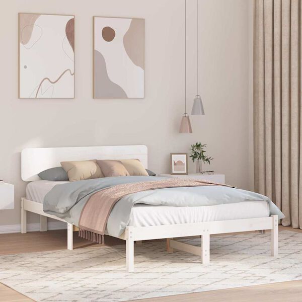 vidaXL Estructura de cama 140 x 190 cm Madera de pino macizo