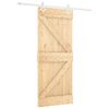vidaXL Puerta corredera con herrajes madera maciza de pino 80x210 cm