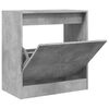 vidaXL Zapatero de madera de ingenier&iacute;a gris hormig&oacute;n 60x34x63,5 cm
