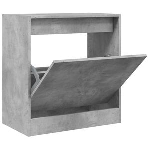 vidaXL Zapatero de madera de ingenier&iacute;a gris hormig&oacute;n 60x34x63,5 cm