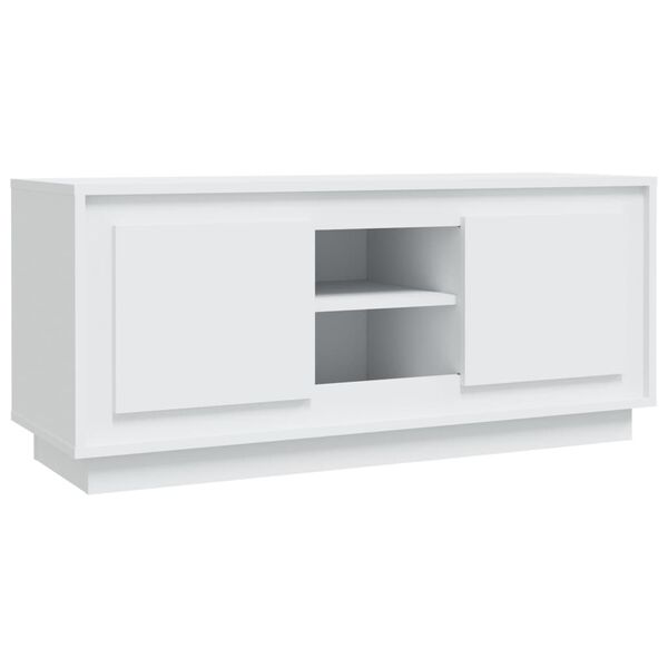 vidaXL Mueble para TV madera contrachapada negro 102x35x45 cm