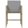 vidaXL Sillones jard&iacute;n con cojines 4 uds rat&aacute;n sint&eacute;tico beige mezcla