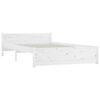 vidaXL Estructura de cama con cajones doble blanco 135x190 cm