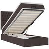 vidaXL Estructura cama otomana colch&oacute;n tela marr&oacute;n oscuro 80x200cm