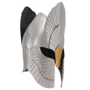 vidaXL R&eacute;plica de casco de caballero medieval fantas&iacute;a LARP acero plateado