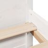 vidaXL Cama con estanter&iacute;a sin colch&oacute;n madera maciza blanca 180x200 cm
