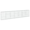 vidaXL Cesta de gaviones con cubierta hierro galvanizado 700x50x150 cm