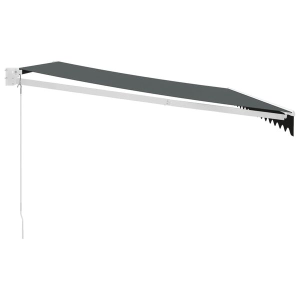 vidaXL Toldo retr&aacute;ctil aluminio y tela gris antracita 4x3 m