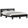 vidaXL Estructura de cama Roble Negro 140 x 200 cm