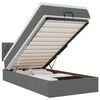 vidaXL Cama otomana con colch&oacute;n y LED tela gris oscuro 80x200cm