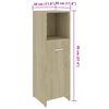 vidaXL Armario de baño madera contrachapada color roble 30x30x95 cm