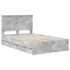 vidaXL Estructura de cama Gris Concreto 120 x 200 cm Madera Ingenieril