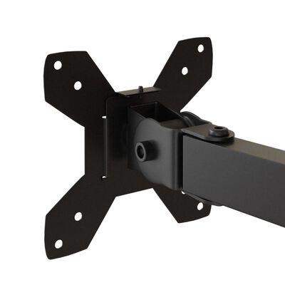 vidaXL Soporte para monitor acero negro VESA 75/100 mm