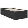 vidaXL Sof&aacute; cama con caj&oacute;n Negro 100 x 200 cm Madera de ingenier&iacute;a