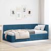 vidaXL Estructura de cama en esquina Azul 90 cm x 200 cm Terciopelo