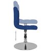 vidaXL Sillas de comedor giratorias 6 unidades tela azul