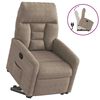 vidaXL Sill&oacute;n reclinable elevable tela de microfibra gris taupe