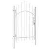vidaXL Puerta de jard&iacute;n Woerden de acero, 1x2,45 m, blanca