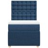 vidaXL Cama box spring con colch&oacute;n tela azul 80x200 cm