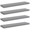 vidaXL Estantes flotantes de pared 4 uds MDF gris 90x23,5x3,8 cm