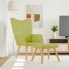 vidaXL Silla de relajaci&oacute;n con taburete de tela verde