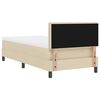 vidaXL Cama tipo Box Spring con colch&oacute;n Crema 90 x 190 cm tela