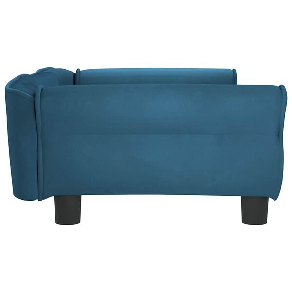 vidaXL Cama para perros de terciopelo azul 95x55x30 cm