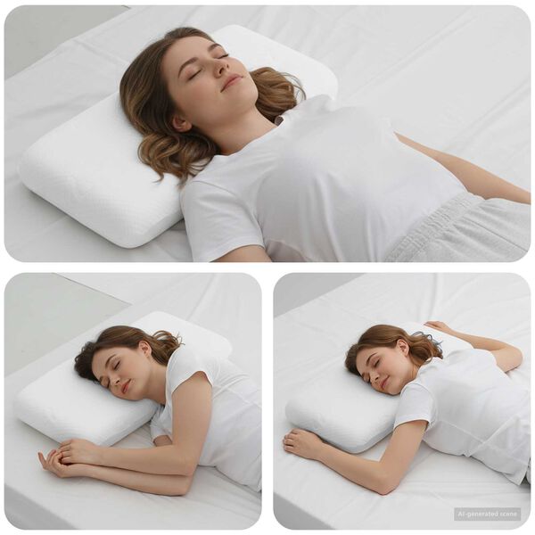 vidaXL Almohada para dormir Liso 70 x 36 x 13 cm