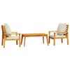 vidaXL Set de muebles para jard&iacute;n 3 piezas con cojines madera acacia